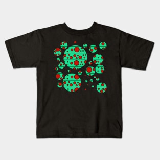 Modern Polka Dots - Green Grass Kids T-Shirt